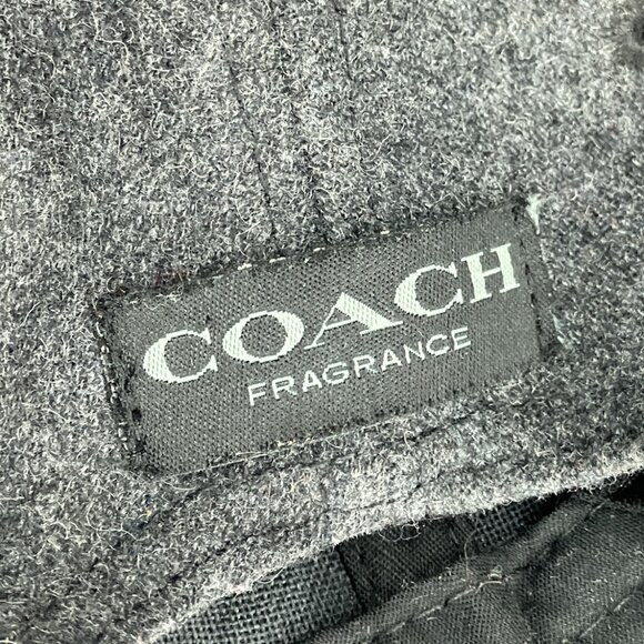 COACH Men's Dark Gray Wool Blend Fragrance Adjustable Dad Hat Logo Baseball Cap - Picture 5 of 7